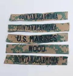 USMC 海兵隊 ミリタリーワッペン ネームテープ 5枚 未使用