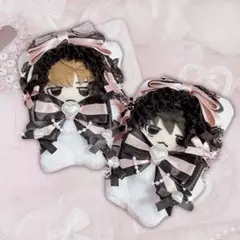 ぬい服 着ぐるみ 10cm〜11cm 量産型 地雷 ブラック ピンク
