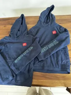 2着セットNIKE ネイビー JUST DO IT. パーカー サイズ違い