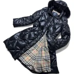 未使用級✨BURBERRY ダウンコート ノバチェック 3wayフォックスファー