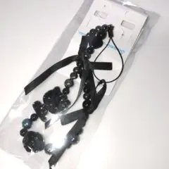 신품 산리오 헬로 키티 비즈 스트랩 모노톤 키티