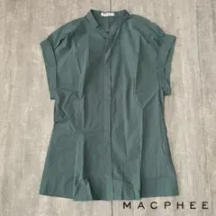 MACPHEE コットンラミータイプライター フレンチスリーブシャツのサムネイル