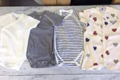 ★2.2 h804 プチバトー ロンパース ４点セット ベビー タグ付き 67