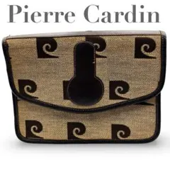 Pierre Cardin クラッチバッグ ロゴ柄 PVC レザー ヴィンテージ