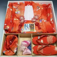 七五三 着物 被布セット 赤 寿箱入り 被布コート付き【京都】 - メルカリ