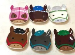 食器 豆皿 競走馬 カラフルダービー 6枚セットのサムネイル