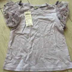 【新品】anyfamフリル袖 花柄 Tシャツ 110cm 新品タグ付き