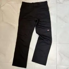 ディッキーズ ブラックワークパンツ刺繍ロゴ付き セキュリティポケット付き