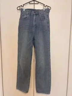 GRL ハイウエストストレートデニムパンツ　S