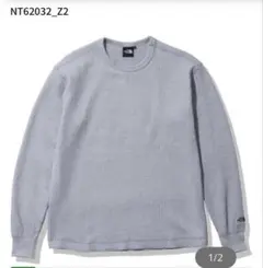 NORTH FACE ロングスリーブウォームワッフルクルー ミックスグレー