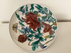 【九谷焼】　花柄 陶器皿