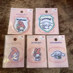 セリア　エンブレムワッペン　マイメロディー　シナモロール