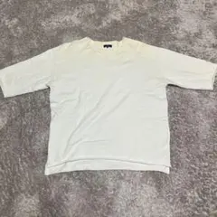 クリーム色 半袖Tシャツ コットン
