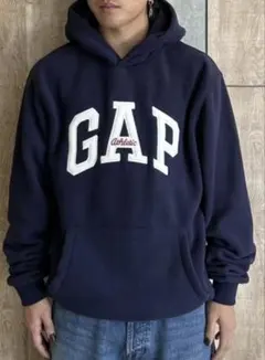 <新品未使用> GAP ロゴパーカー ネイビー gap パーカー 紺色 Lサイズ