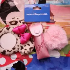 ディズニー ミニー ヒョウ柄 レオパード リップケース ミラー付き