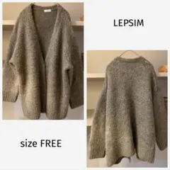 LEPSIM あったかい厚手カーディガン カーキグリーン lowrys farm
