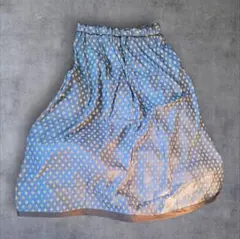 新品 LL ロングスカート 総柄 大きめサイズ ウエストゴム 上品