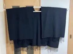 着物 和装 大判ショール ブラック カシミヤ？