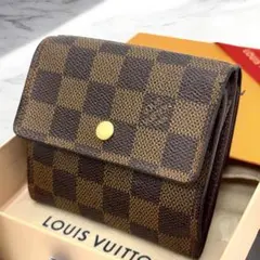 美品✨️ルイヴィトン　ダミエ　エベヌ　ポルトモネ　ビエ　カルトクレディ　財布