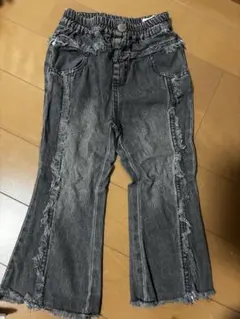 フリンジ加工 デニムパンツ 100cm