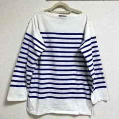 SAINT JAMES セントジェームス ボーダーカットソー 白×青のサムネイル