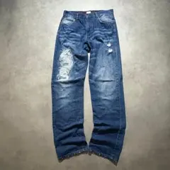 y2k archive denim swag ドラゴン刺繍 damage