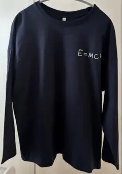 SHEINネイビー 長袖Tシャツ　ロゴプリント