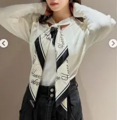 dazzlinメッセージスカーフメニーウェイトップス