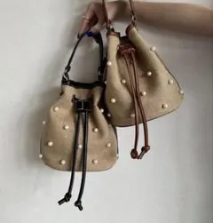 MIAN / ミアン パール付き巾着トートバッグのサムネイル