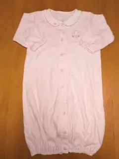 ファミリア60うさぎ模様ピンクのツーウェイオールロンパース