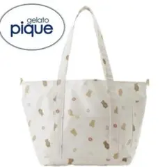 gelato pique ベア柄トートバッグ アイボリー gelato pique ベア柄トートバッグ アイボリー|グッズ|goods-main