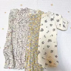 バースデイ　カバーオールまとめ売り　花柄　小花　506070 4枚セット
