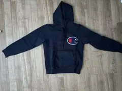 Champion ネイビー パーカー フード付き