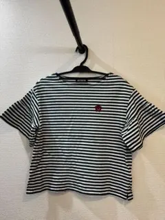 MARY QUANT ストライプ 半袖Tシャツ