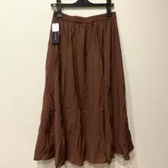 新品タグ付き GALLORIA フレアスカート ブラウンのサムネイル