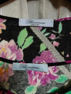 再再値下げ☆極美品☆イタリー製Blumarine 花柄 長袖ツインセット☆４２のサムネイル