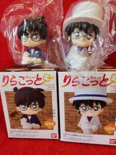 名探偵コナン りらこっと 怪盗キッド　江戸川コナン　フィギュア　２種