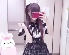 ♥LIZLISA レースアップサスペンダー付スカパン ブラックチェック♥