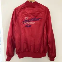 80s USA製 シボレー ハートビート オブアメリカ ナイロンジャケット XL