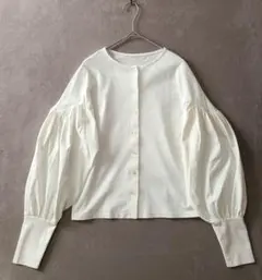 美品 バビロンBABYLON ラウンドギャザープルオーバー カットソー