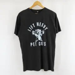 LIFT HEAVY PET CAT 猫 筋トレ ウエイトリフティング Tシャツのサムネイル