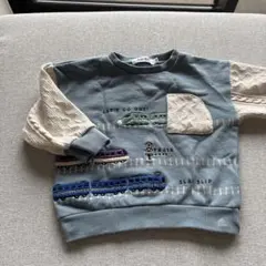 SLAP SLIP 電車刺繍 新幹線　トレーナー 90