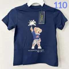 新作◇ラルフローレン 花火ポロベアTシャツ ネイビー 4T/110