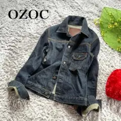 OZOC オゾック M デニムGジャン 日本製 黒ブラック ネイビー
