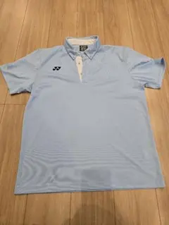 YONEX ライトブルーユニポロシャツ ボタンダウン