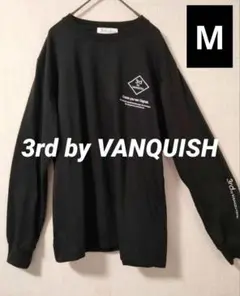 メンズM 3rdbyVANQUISH ヴァンキッシュ 袖ロゴロンT ブラック