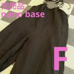 完売品　nano base サロペット裏地付き×ポケットつき　ブラック×F