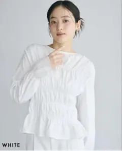 basement online 【新品】ギャザーティアードフレアブラウス