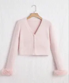 SHEIN ピンク カーディガン ニット