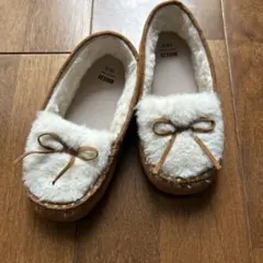 キッズローファー 16 ホワイト/ブラウン